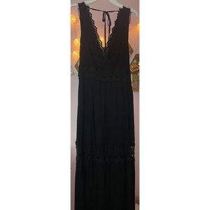 Sweet Lovely By Jen Lace Black Maxi Dress Never Worn - Sz S. Did not come w tag